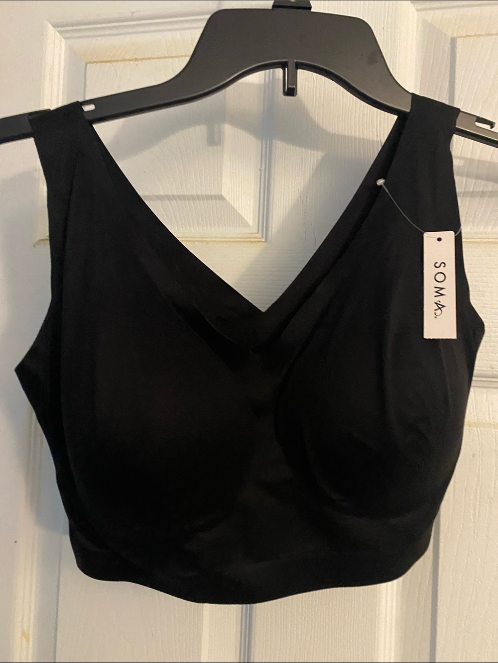Soma Black V-Neck Seamless Bra Cami